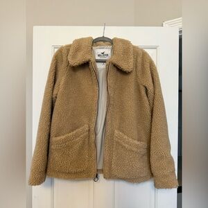 Hollister Women's Cozy Tan Teddy Jacket